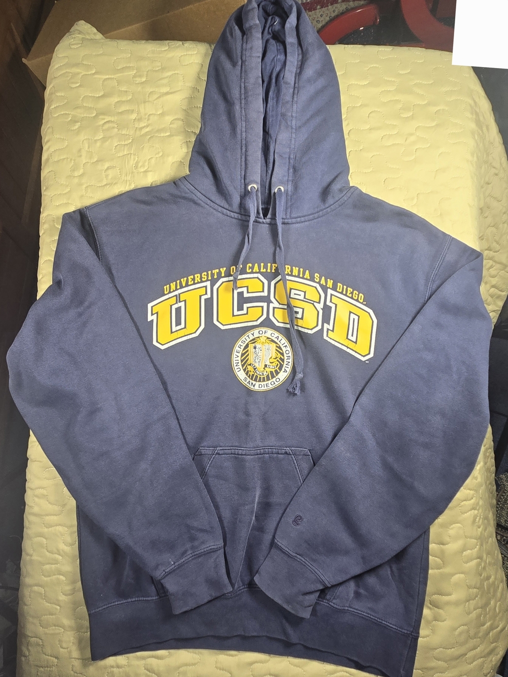 Gear For Sports Navy UCSD Pullover Hoodie with Yellow Lettering